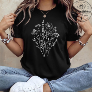 Minimalist Floral Shirt holiday giftstoreus.com