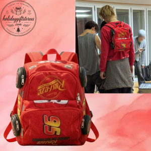 Martin Cortis Lightning McQueen 95 Red Plush Race Car Backpack 2