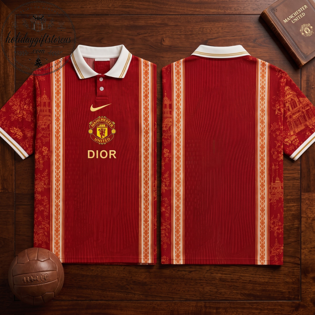 Nike x Dior x Manchester United Football Polo Shirt 