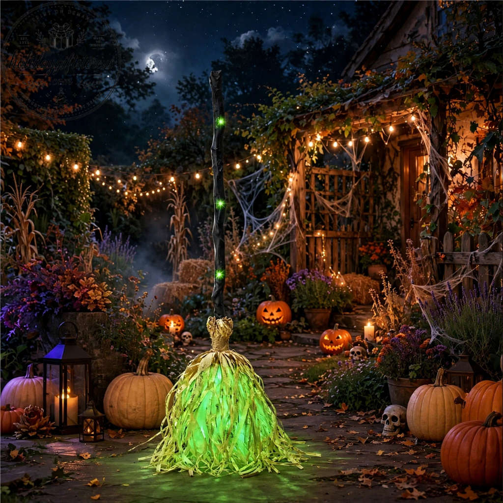 Witch Broom Decoration Led