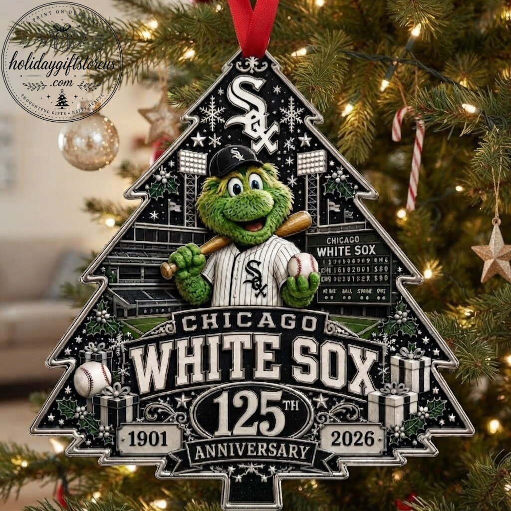 Chicago White Sox Southpaw Mascot 125th Anniversary Christmas Tree Ornament