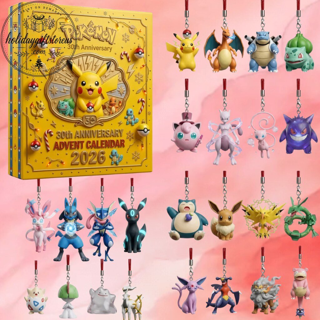 Pokemon 30th Anniversary 2026 Christmas Advent Calendar - 24 Mini Ornaments