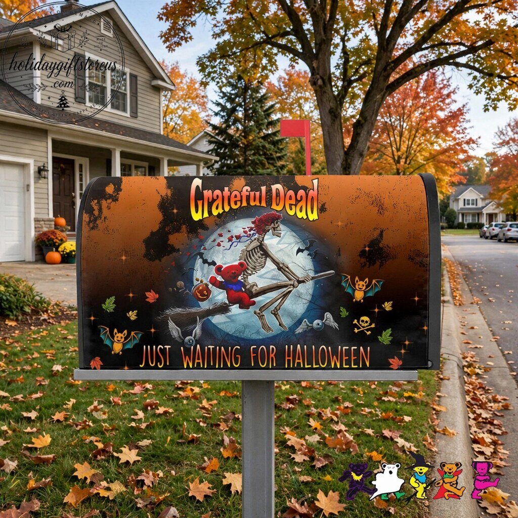 Grateful Dead 'Just Waiting For Halloween' Dancing Bear Mailbox Cover Decor 11 Grateful Dead