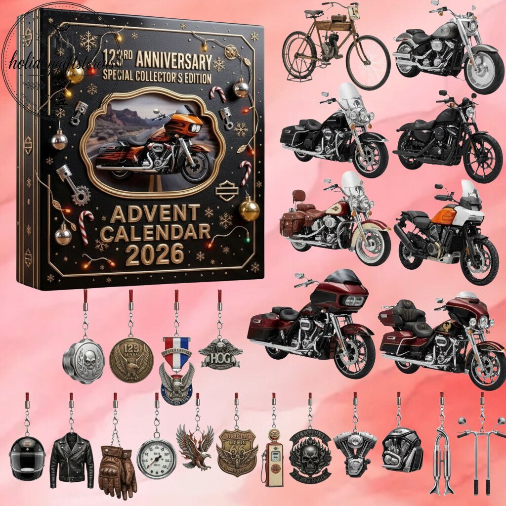 Harley-Davidson 123rd Anniversary 2026 Christmas Advent Calendar - 24 Ornaments