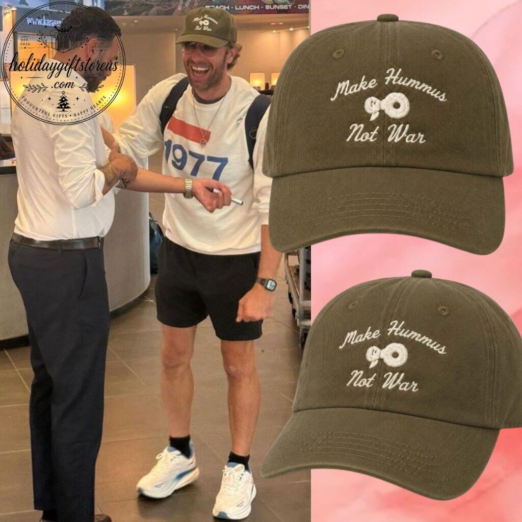 Chris Martin Make Hummus Not War Hat Cap