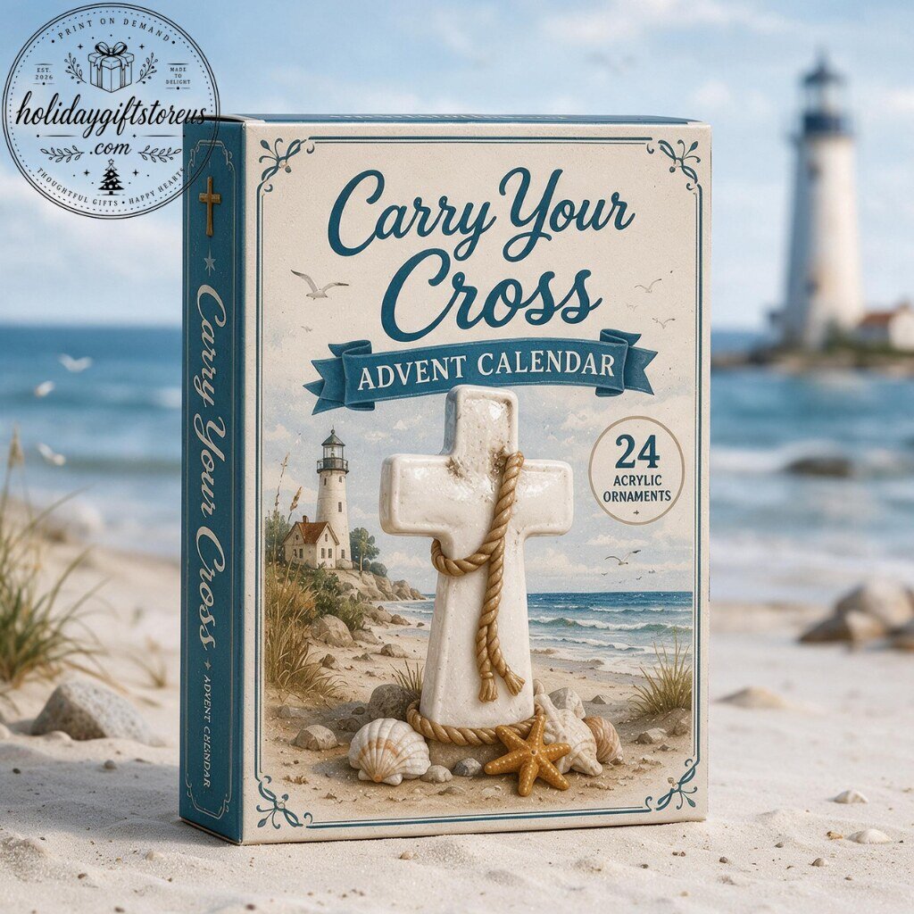 Carry Your Cross Advent Calendar – 24 Coastal Acrylic Cross Ornaments Christmas Countdown Box 7 Carry Your Cross Advent Calendar – 24 Coastal Acrylic Cross Ornaments Christmas Countdown Box
