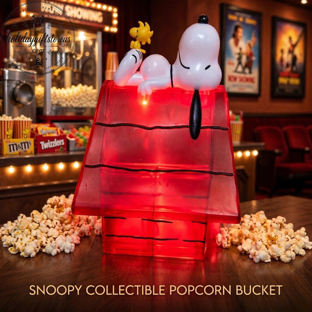 Peanuts Snoopy Doghouse LED Popcorn Bucket – Collectible Movie Night Popcorn Container 9 Peanuts Snoopy Doghouse LED Popcorn Bucket – Collectible Movie Night Popcorn Container