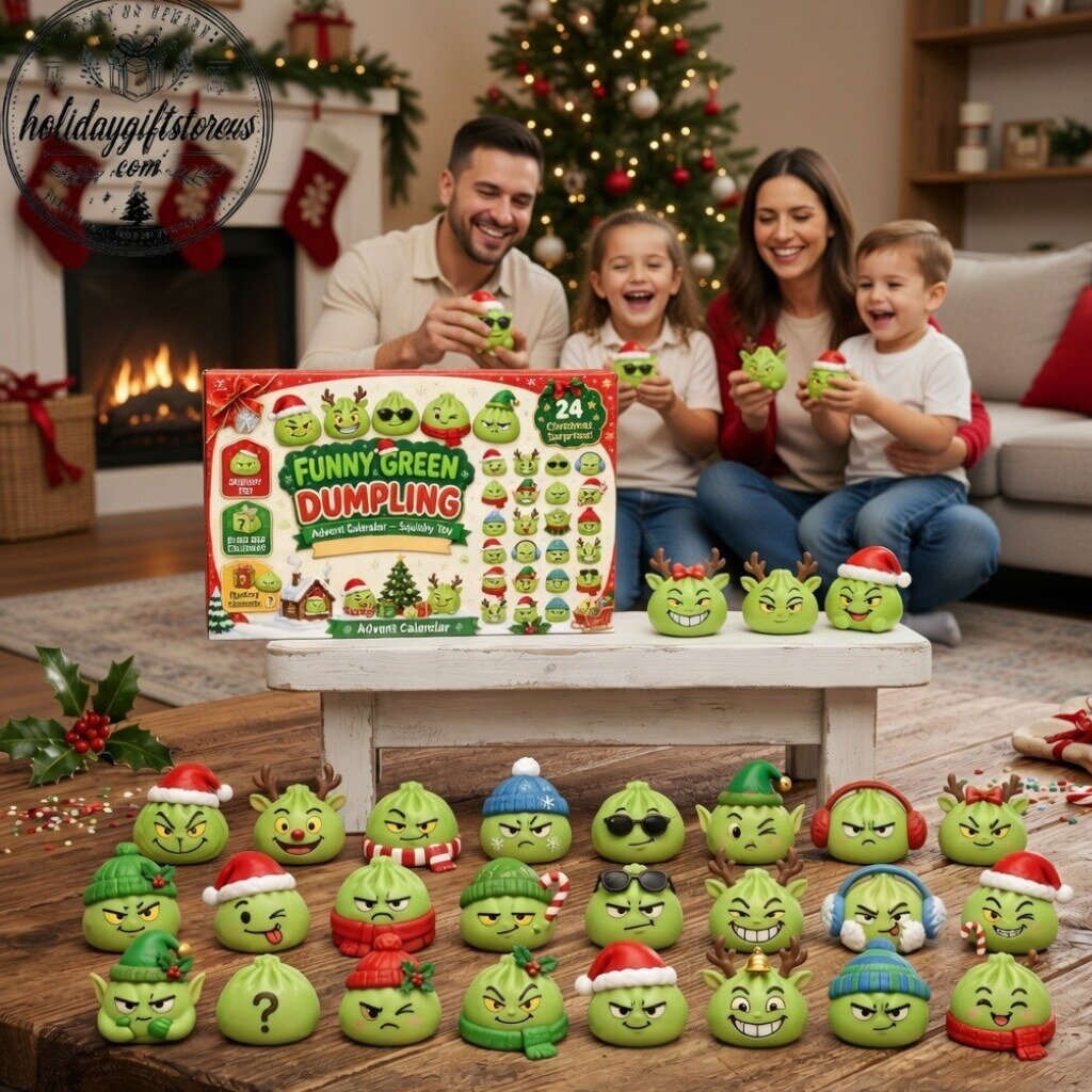 Funny Green Dumpling Advent Calendar 2026 – 24 Days Christmas Squishy Toy Blind Box 2026 Funny Green Dumpling Christmas Squishy Toy Advent Calendar – image 3 of 3