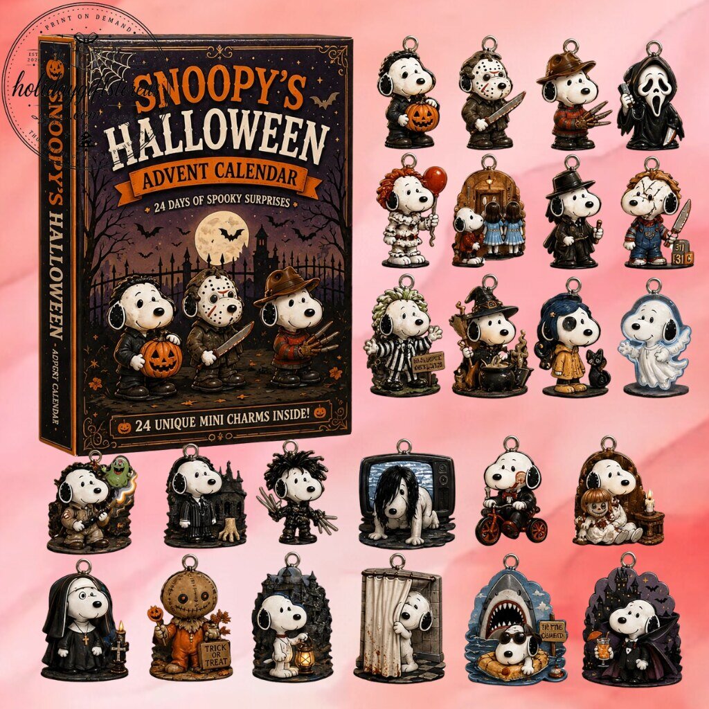 Snoopy's Halloween Advent Calendar — 24 Days Spooky Horror Movie ornament Box