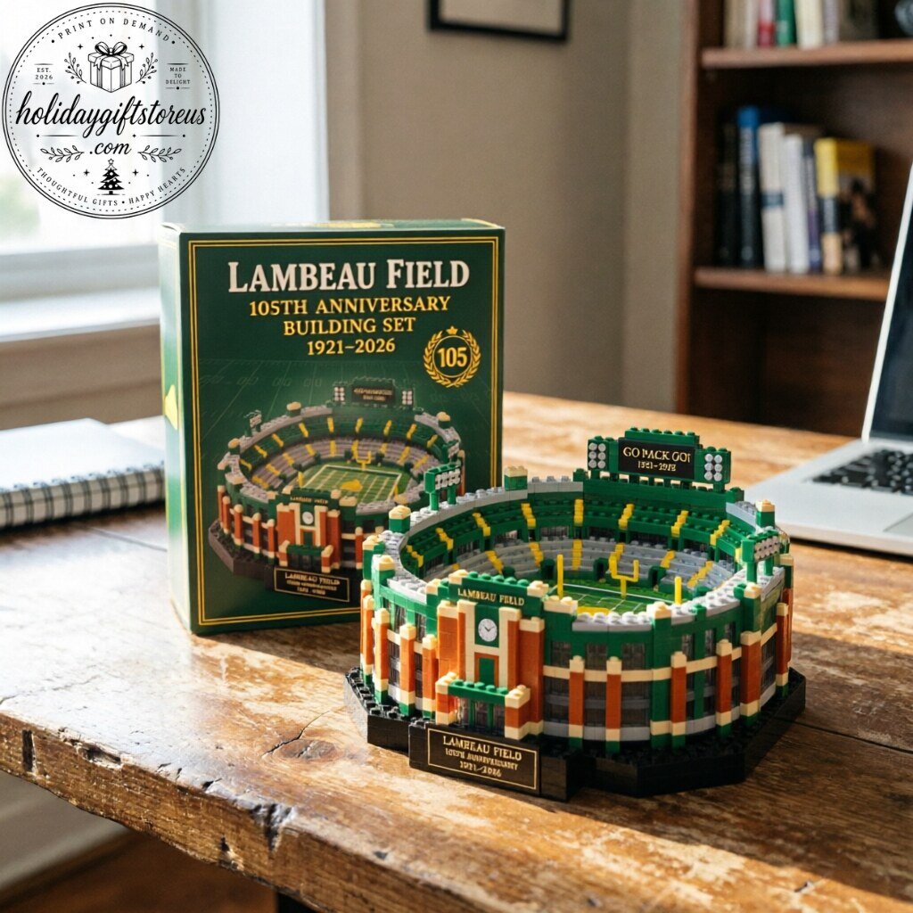Lambeau Field 105th Anniversary Building Set - 1921-2026 Football Stadium Model Blocks