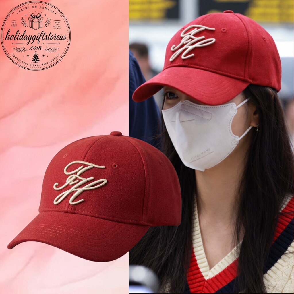 Jisoo Blackpink Tommy Hilfiger Logo Embroidery Twill Baseball Cap
