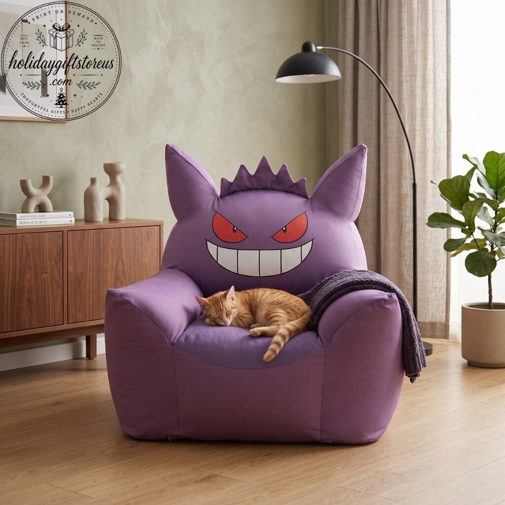 Pokemon Inflatable Gengar Character Chair - Blow-Up Sofa