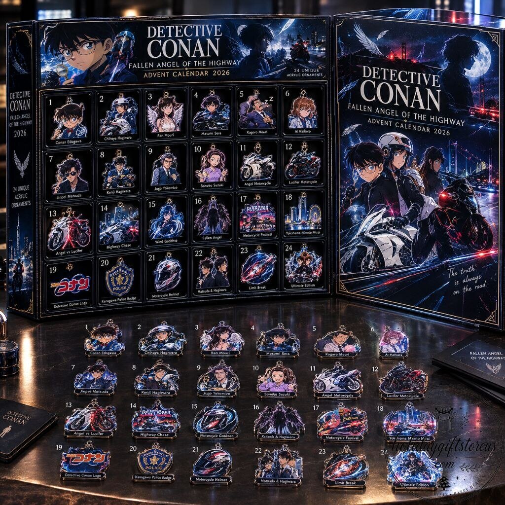 Detective Conan Fallen Angel Of The Highway Advent Calendar 2026 - 24 Days Flat Acrylic Ornaments Box