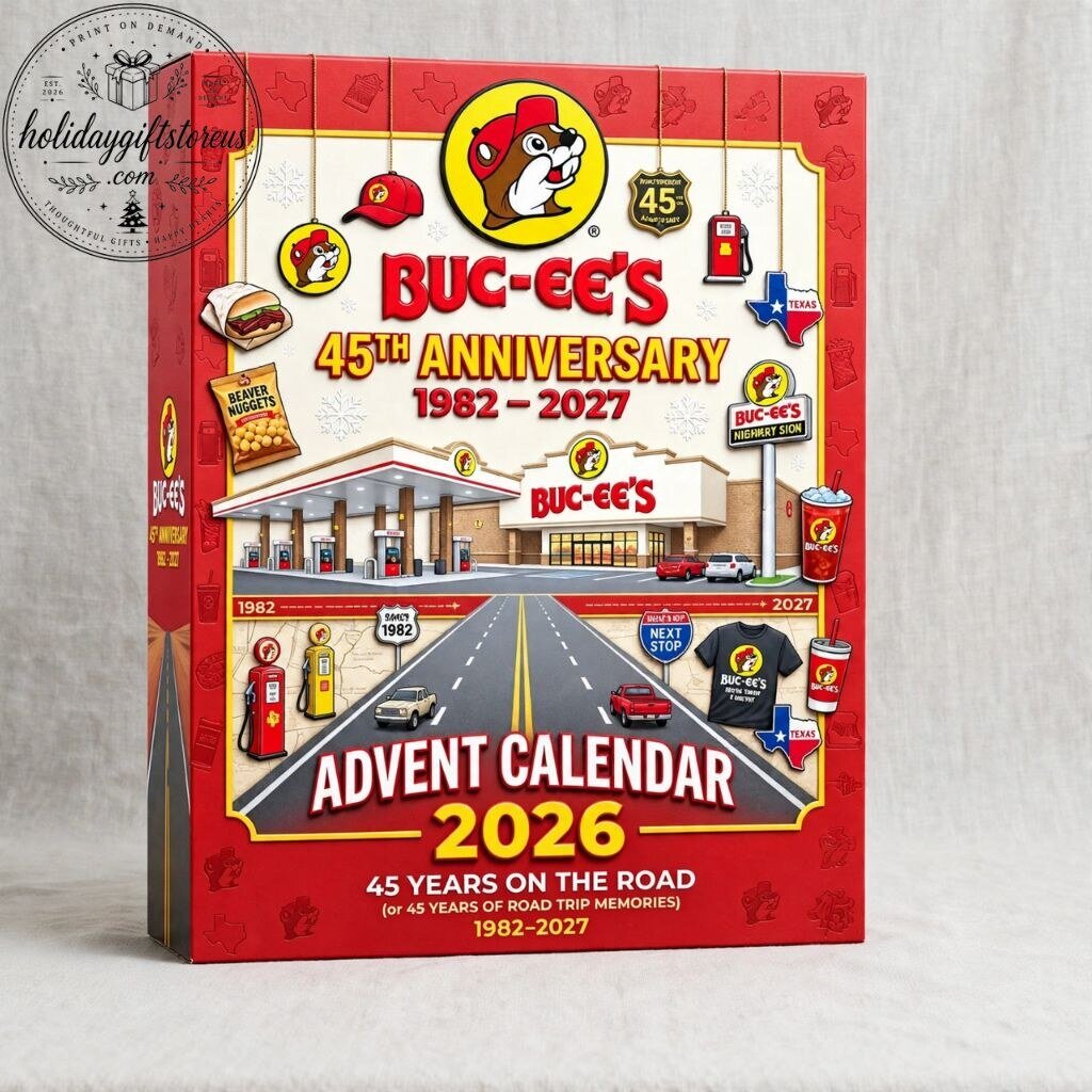 Buc-ee's 45th Anniversary Advent Calendar 2026 - 24 Days Flat Acrylic Ornaments Box 9 Buc-ee