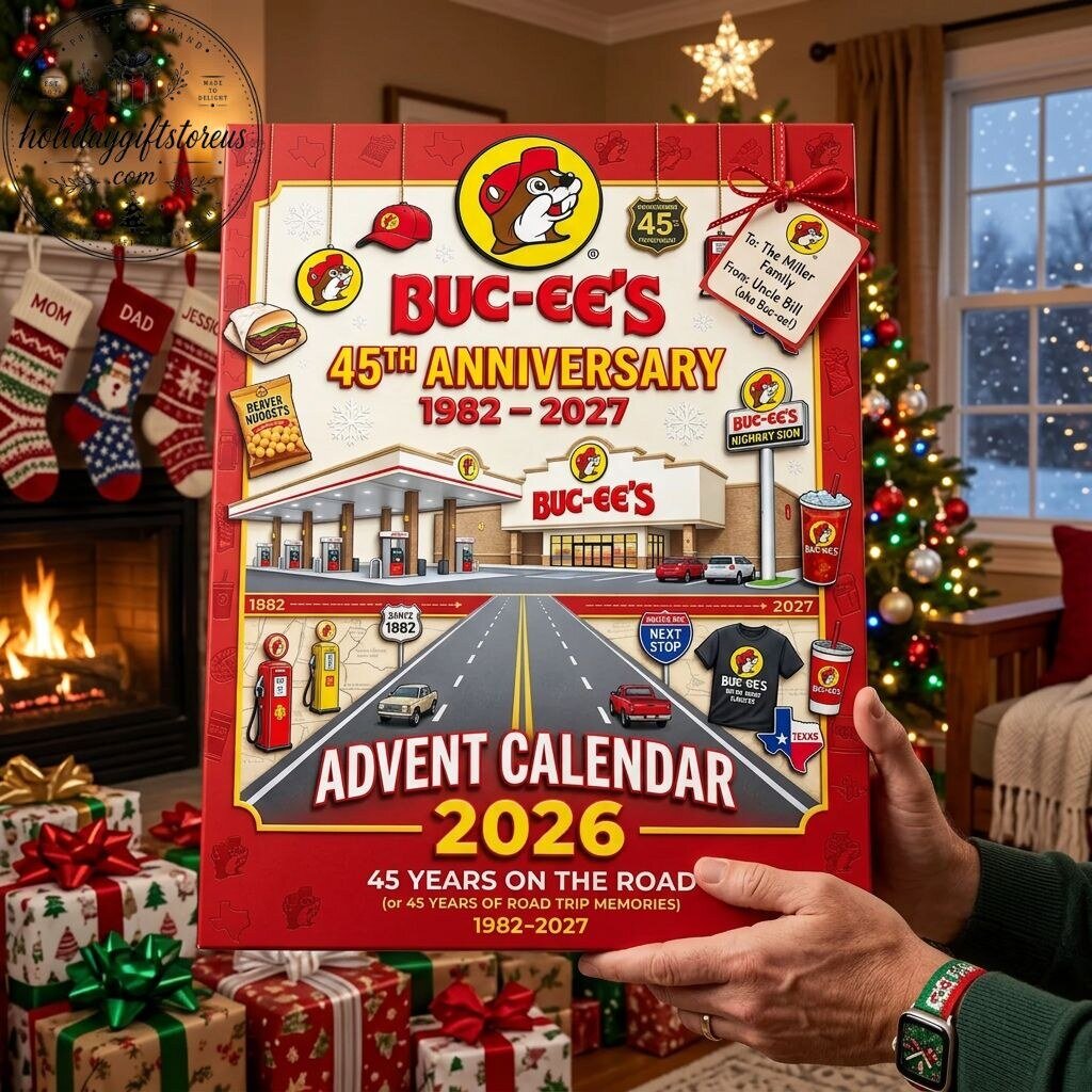 Buc-ee's 45th Anniversary Advent Calendar 2026 - 24 Days Flat Acrylic Ornaments Box 11 Buc-ee