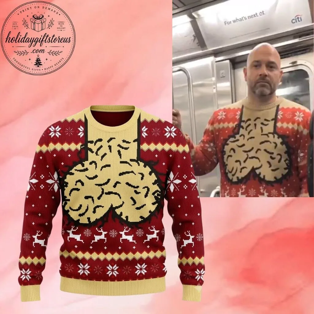 Funny Hairy Chest Ugly Christmas Sweater