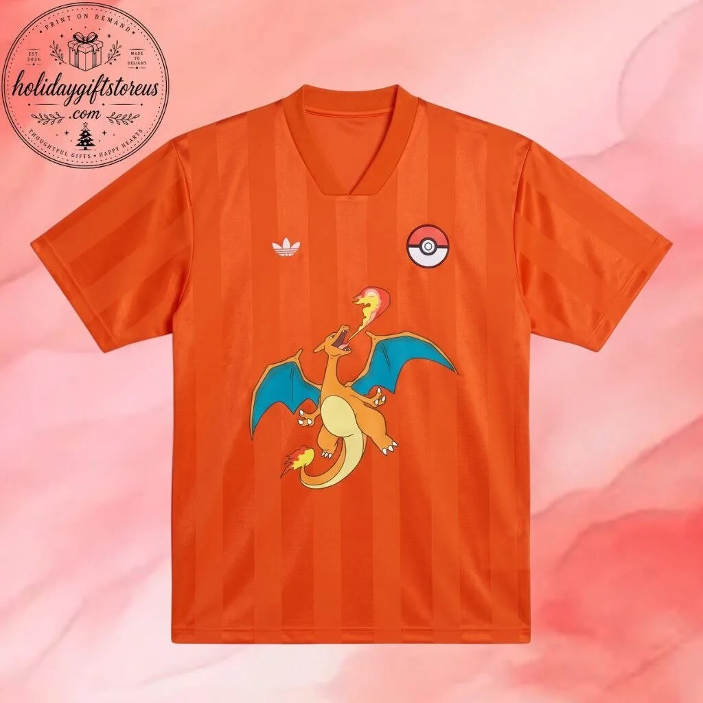Pokemon Charizard x adidas Originals 30th Anniversary Football Jerseys