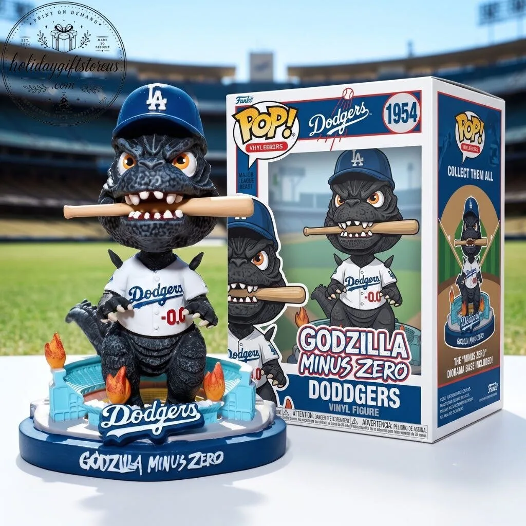Godzilla Minus Zero Dodgers Funko Pop Figure - MLB Kaiju Baseball Collectible Statue