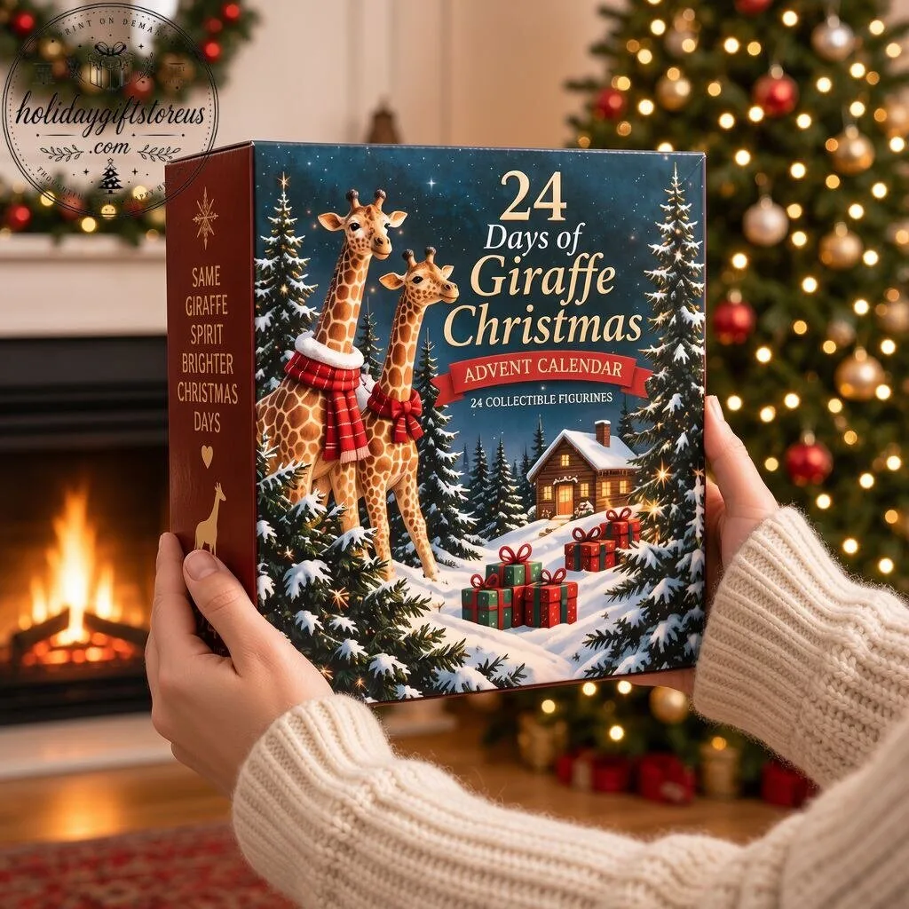 Giraffe Christmas Advent Calendar - 24 Days Collectible Acrylic Ornaments Countdown Box 9 Giraffe Christmas Advent Calendar - 24 Days Collectible Acrylic Ornaments Countdown Box