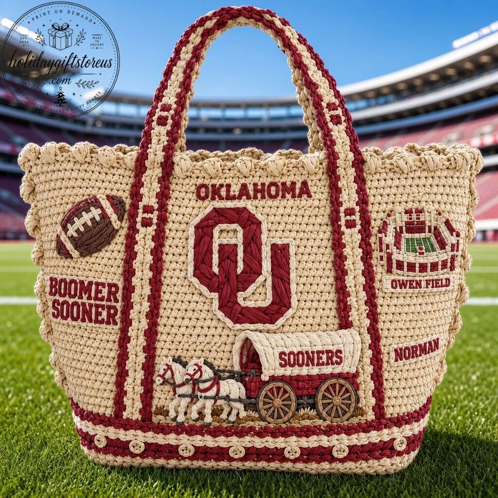 Oklahoma Sooners Football Knitted Bag 3 Oklahoma Sooners Football Knitted Bag