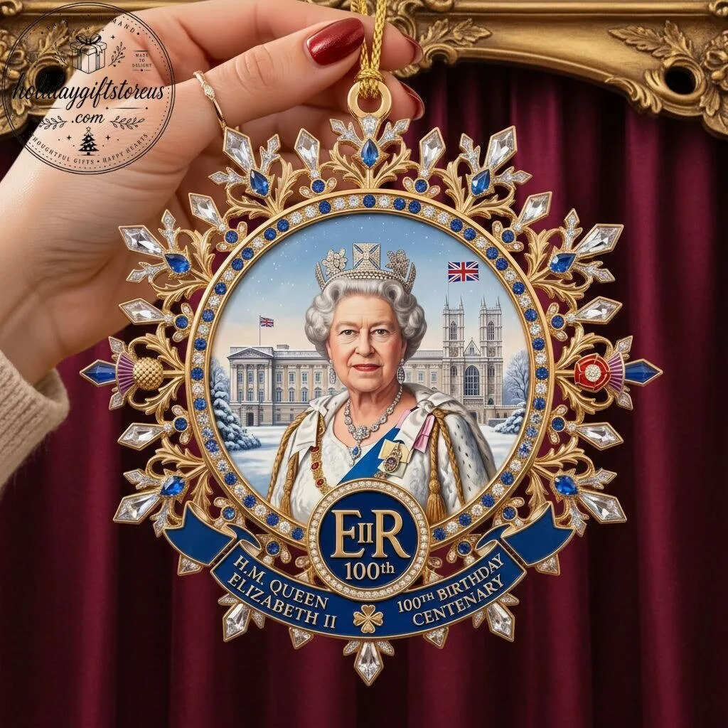 British Royal Monarch 100th Centenary Commemorative Tree Acrylic Ornament