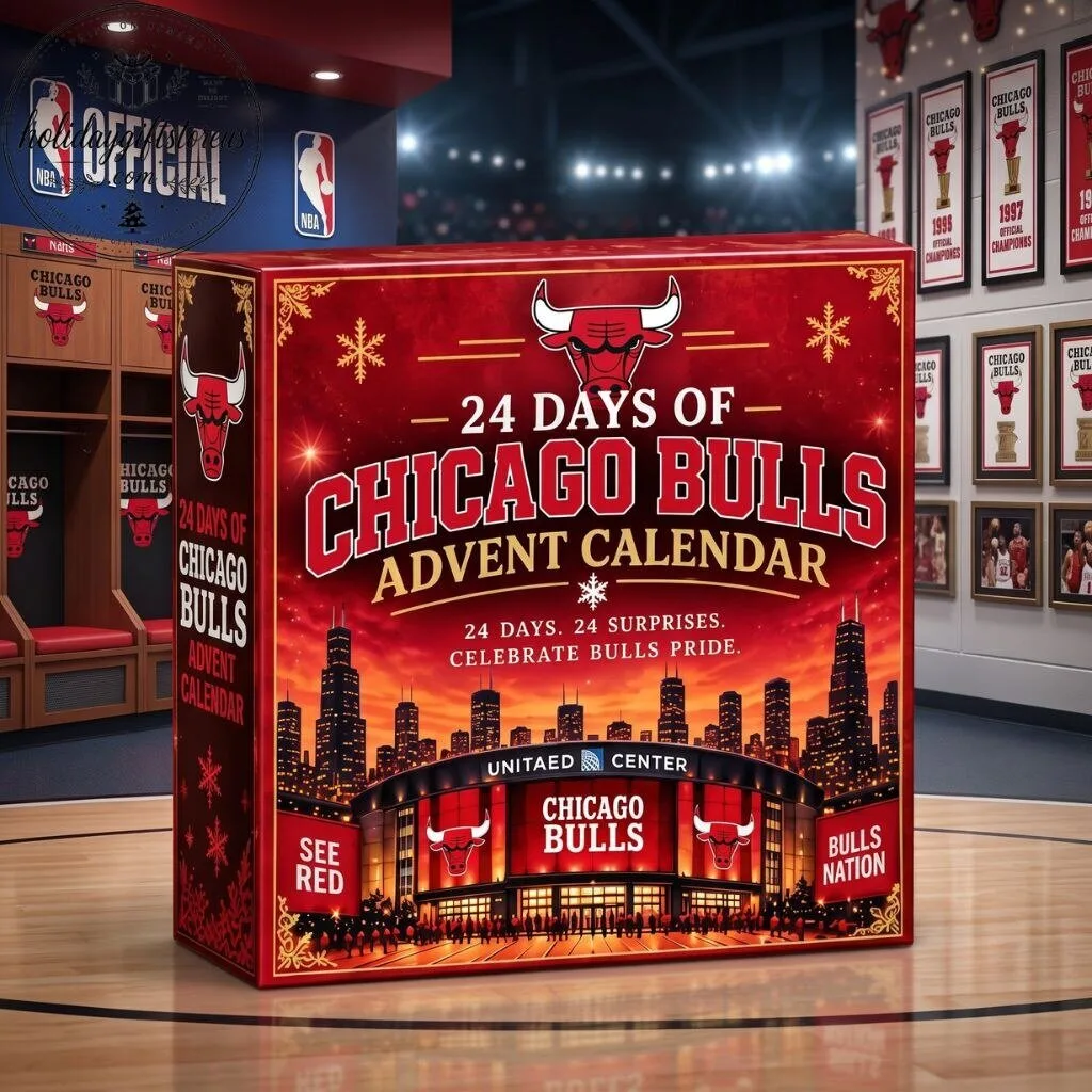 Chicago Bulls Christmas Advent Calendar - 24 Days 2D Flat Acrylic Ornaments Countdown Box 11 Chicago Bulls Christmas Advent Calendar - 24 Days 2D Flat Acrylic Ornaments Countdown Box