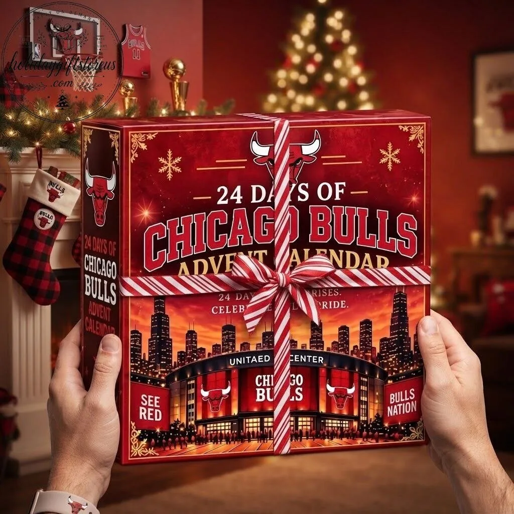 Chicago Bulls Christmas Advent Calendar - 24 Days 2D Flat Acrylic Ornaments Countdown Box 12 Chicago Bulls Christmas Advent Calendar - 24 Days 2D Flat Acrylic Ornaments Countdown Box