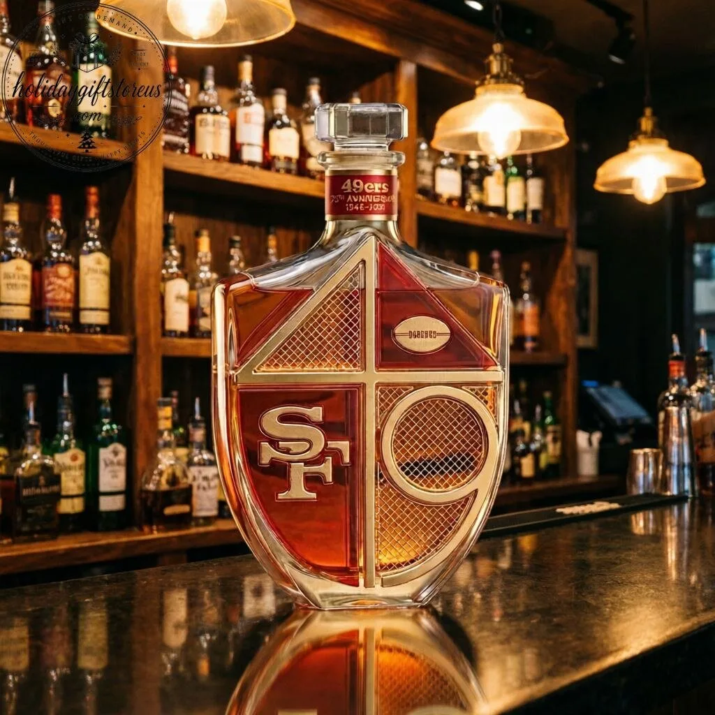 San Francisco 49ers 80th Anniversary Decanter - 1946-2026 Legacy Whiskey Bottle Gift
