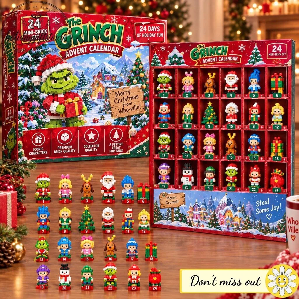 The Grinch 2026 Christmas Mini LEGO Advent Calendar - 24 Mini-Brick Set Collector Box
