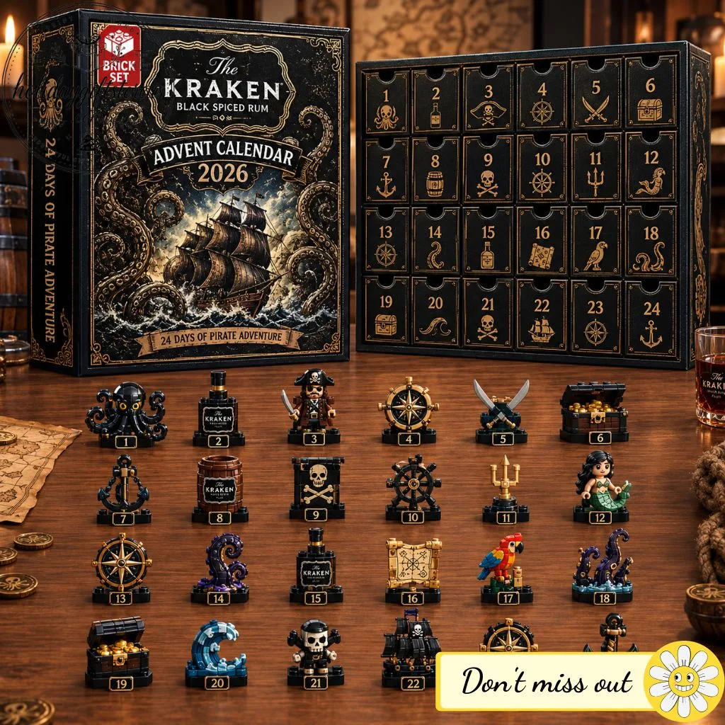 The Kraken Rum Pirate Mini LEGO Advent Calendar 2026 – 24 Days of Building Block Toys Set