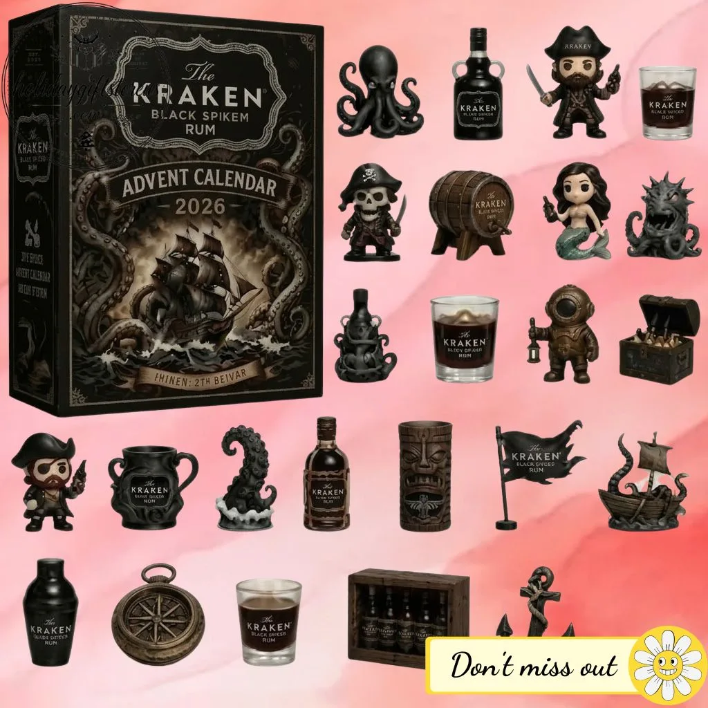 Kraken Rum Pirate Theme Christmas Advent Calendar – 24 Days Holiday Countdown Gift