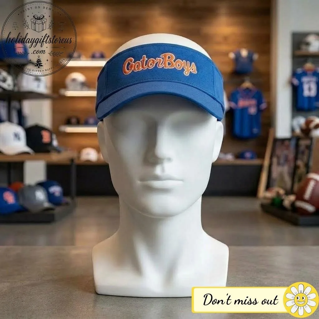 Gator Boys Embroidered Blue Sun Visor Hat – Florida Game Day Tailgate Cap 9 Gator Boys Embroidered Blue Sun Visor Hat – Florida Game Day Tailgate Cap
