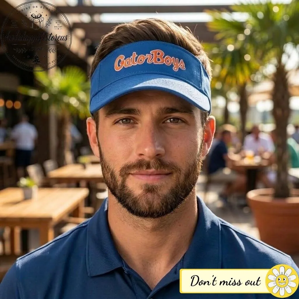 Gator Boys Embroidered Blue Sun Visor Hat – Florida Game Day Tailgate Cap 10 Gator Boys Embroidered Blue Sun Visor Hat – Florida Game Day Tailgate Cap