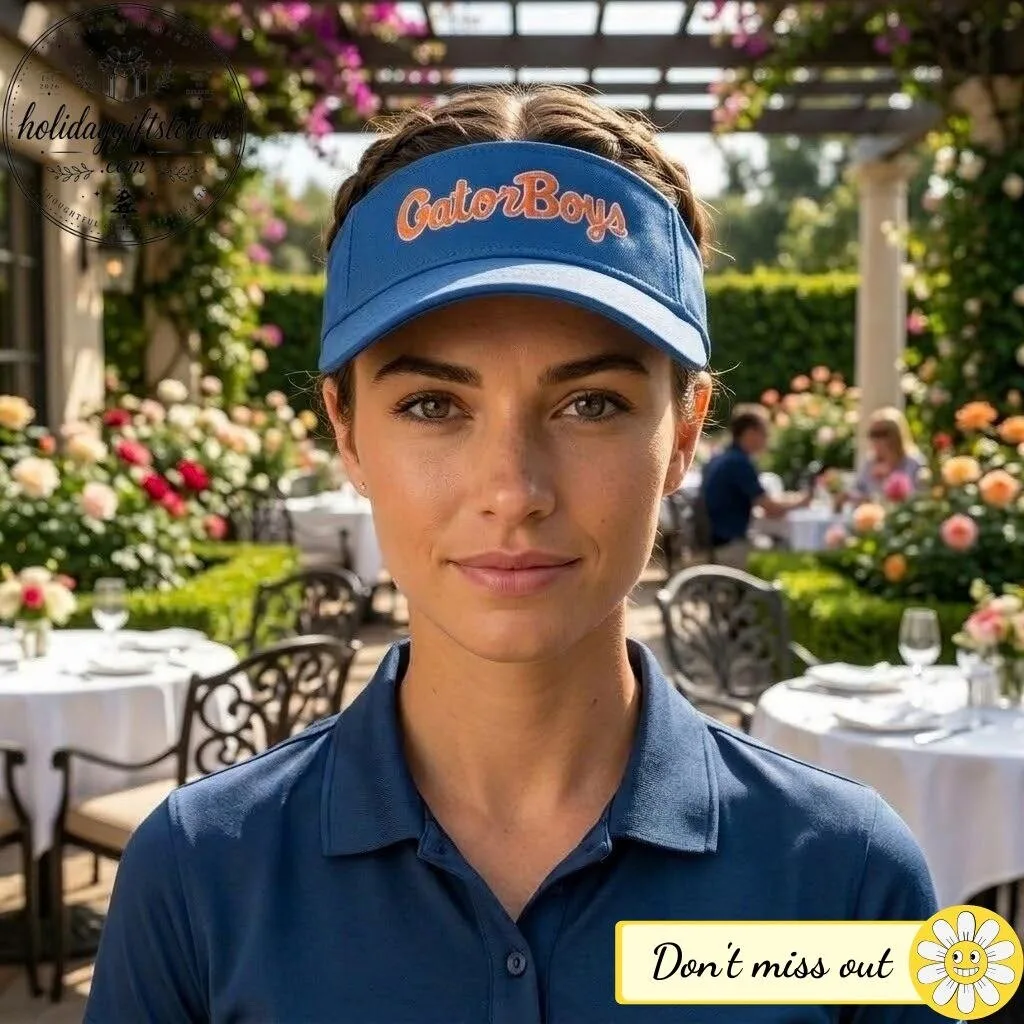 Gator Boys Embroidered Blue Sun Visor Hat – Florida Game Day Tailgate Cap 11 Gator Boys Embroidered Blue Sun Visor Hat – Florida Game Day Tailgate Cap