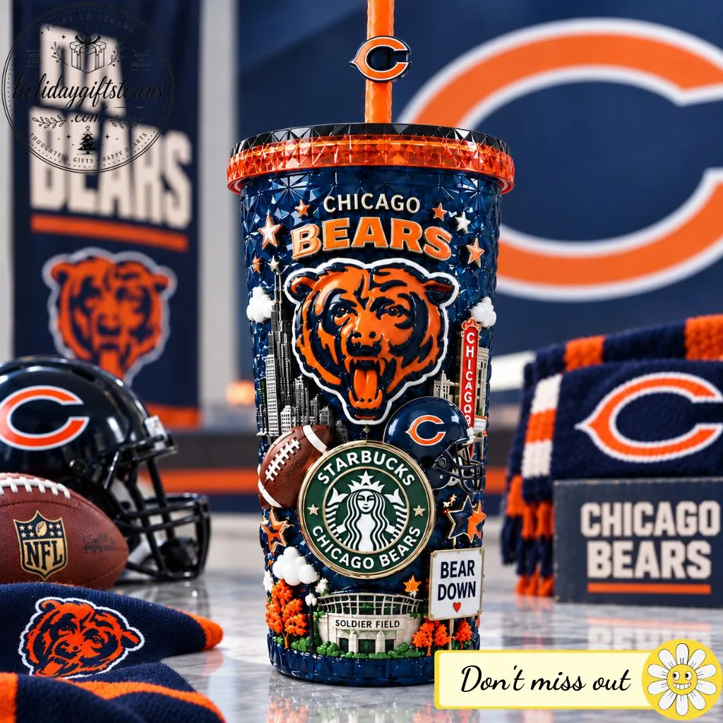 Chicago Bears Football Season Venti Tumbler Cup – Soldier Field Fan Gift