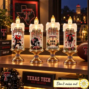 Texas Tech Red Raiders LED Flameless Glitter Candle Set 4