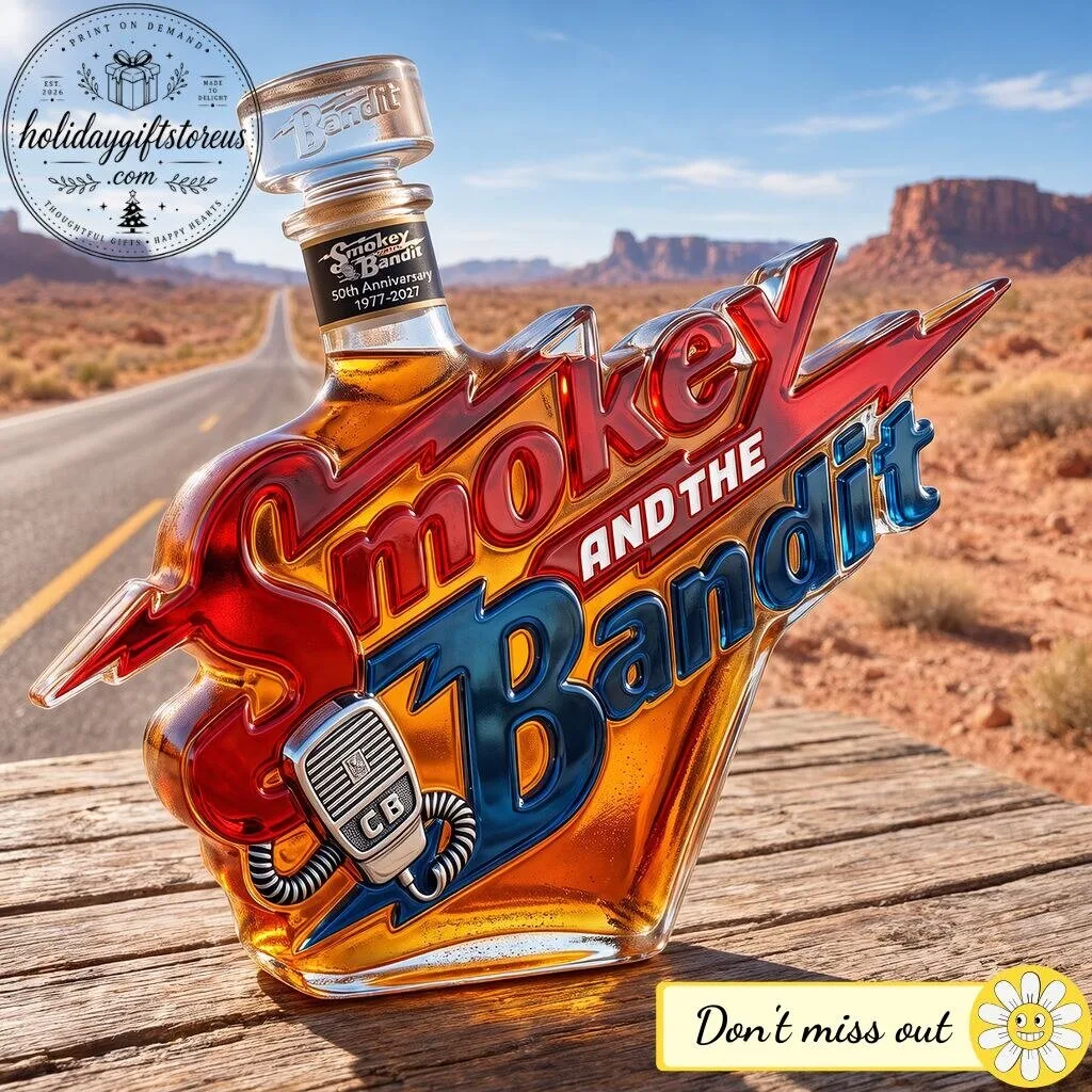 Smokey and the Bandit 50th Anniversary Whiskey Decanter Bottle – Movie Collectible Gift