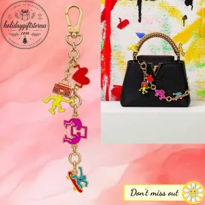 Keith Haring Style Pop Art Keychain 2