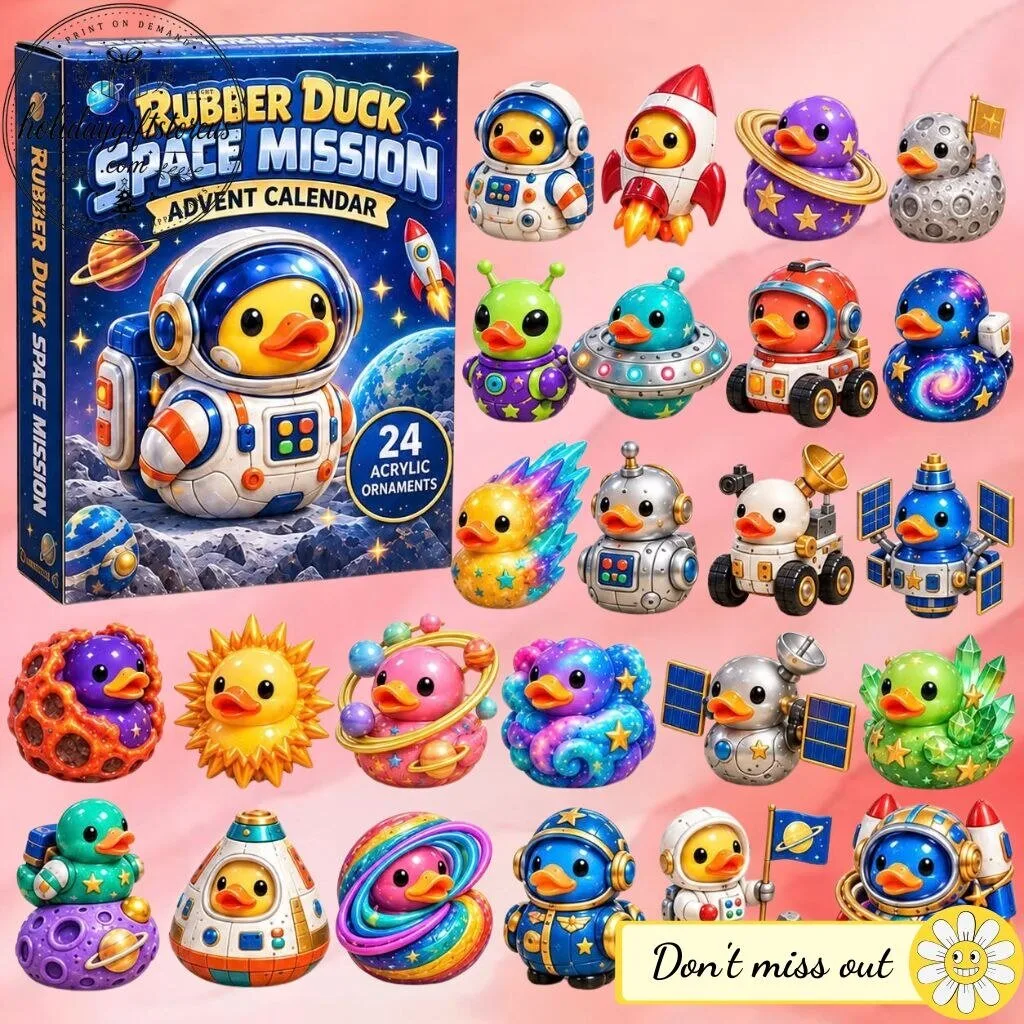 "Top Advent Calendars 2026: Skyrim, Coraline, LOTR, and More" 12 Rubber Duck Space Mission Advent Calendar – 24 Acrylic Ornaments Holiday Gift Box