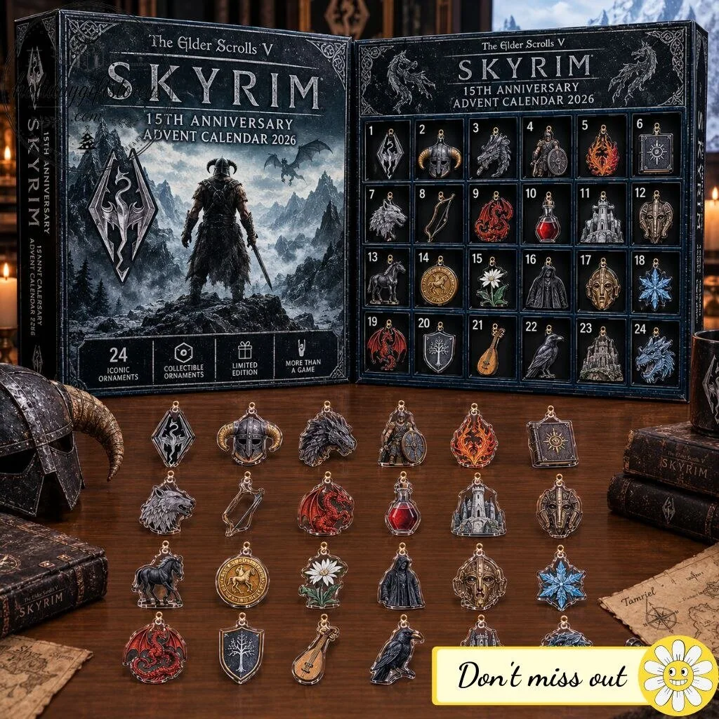 Skyrim 15th Anniversary Advent Calendar 2026 – The Elder Scrolls V Christmas Countdown Box