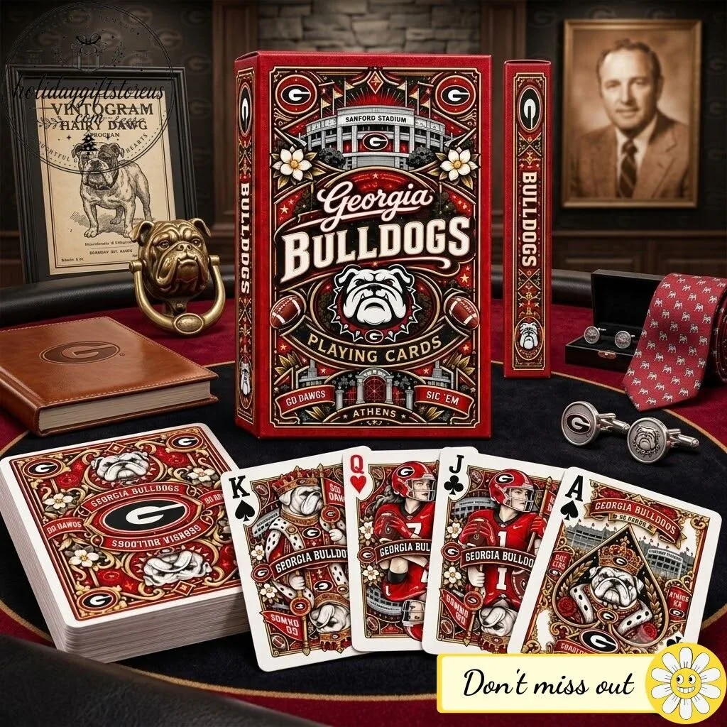 Georgia Bulldogs Playing Cards Deck – NCAA Football Fan Collectible Cards