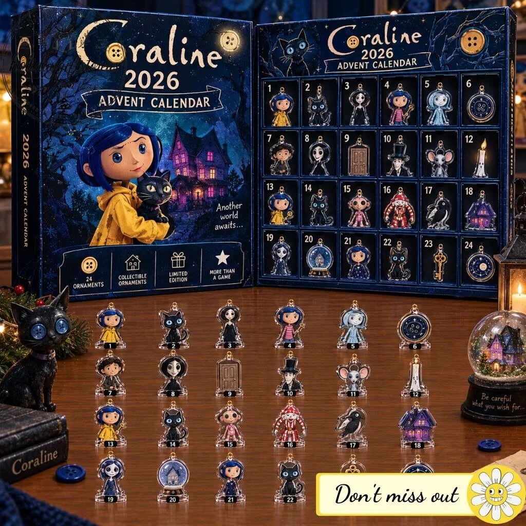 Coraline 2026 Advent Calendar – 24-Day Movie Character Christmas Countdown Box