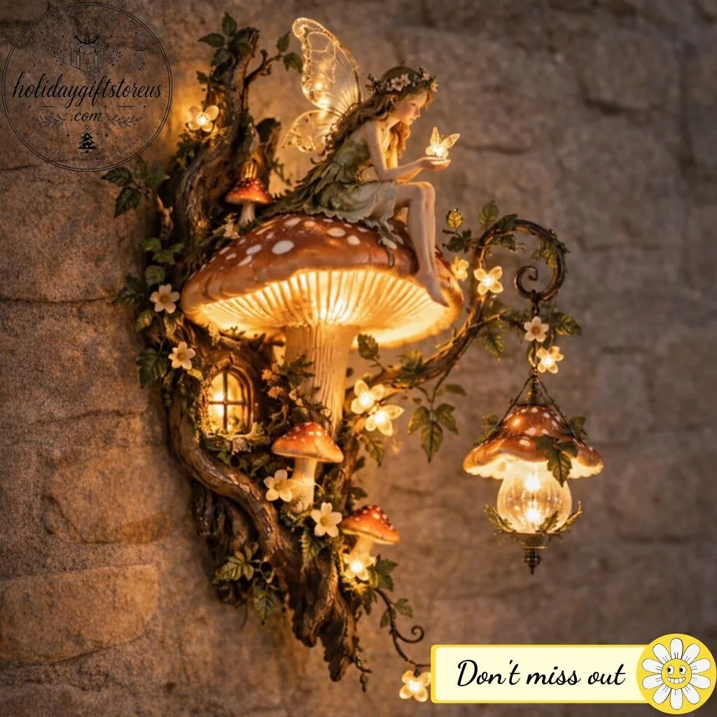 Enchanted Mushroom Fairy Wall Light
