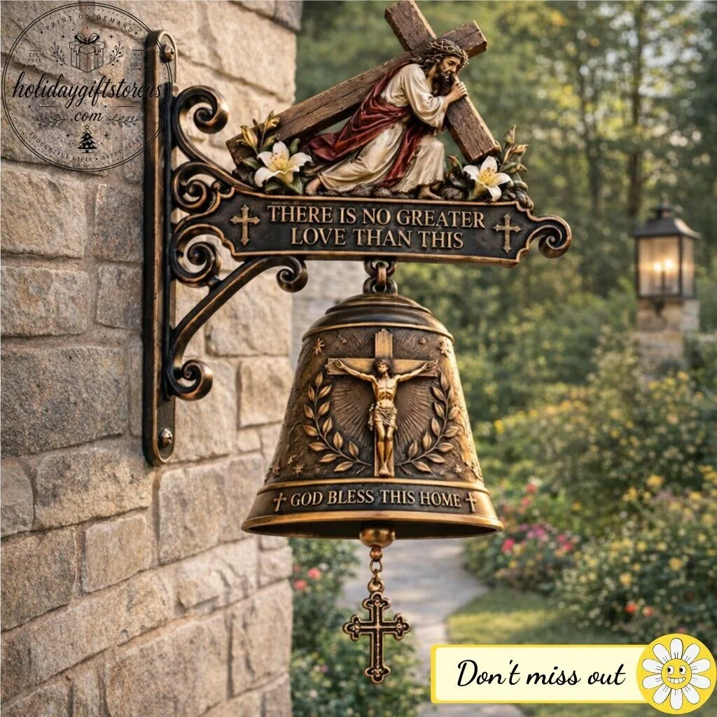 Jesus Cross Christian Hanging Bell