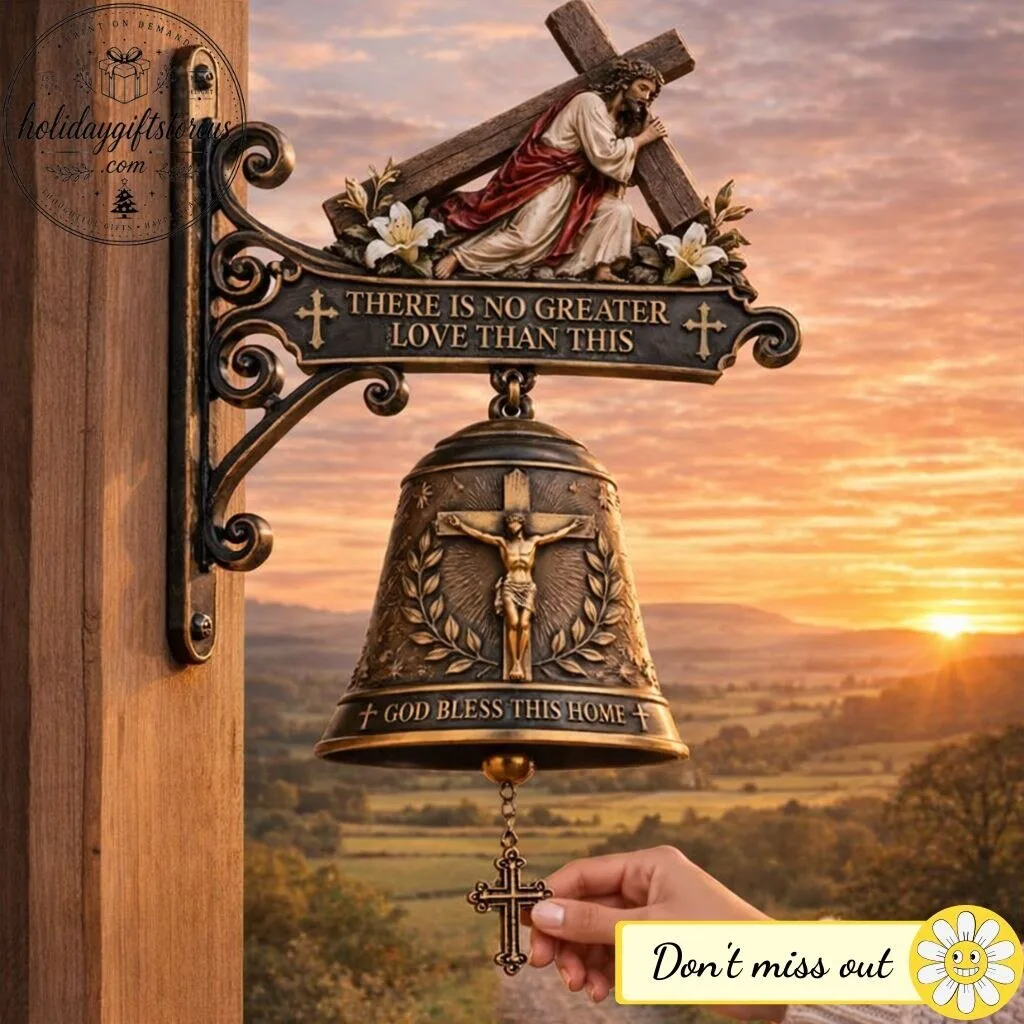 Jesus Cross Christian Hanging Bell 9 Jesus Cross Christian Hanging Bell