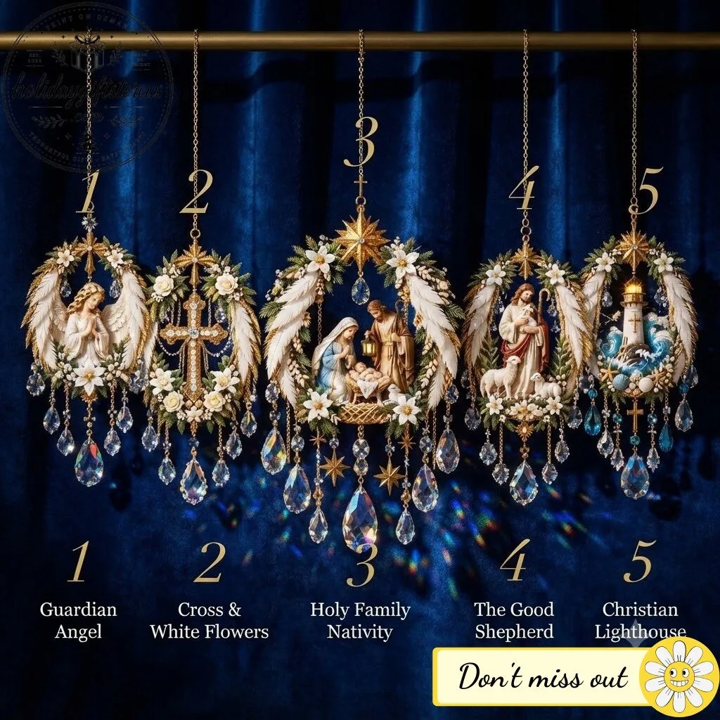 Christian Crystal Suncatcher | 5 Faith-Inspired Window Designs with Cascading Rainbow Crystals