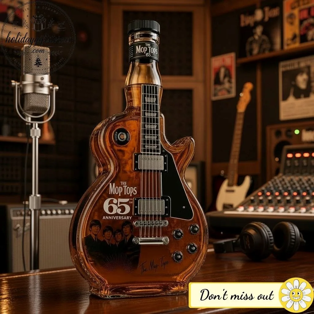 The Mop Tops 65th Anniversary Guitar Shaped Decanter Whiskey Bottle (No Box) – Commemorative Rock Band Bottle Set 9 The Mop Tops 65th Anniversary Guitar Shaped Decanter Whiskey Bottle (No Box) – Commemorative Rock Band Bottle Set