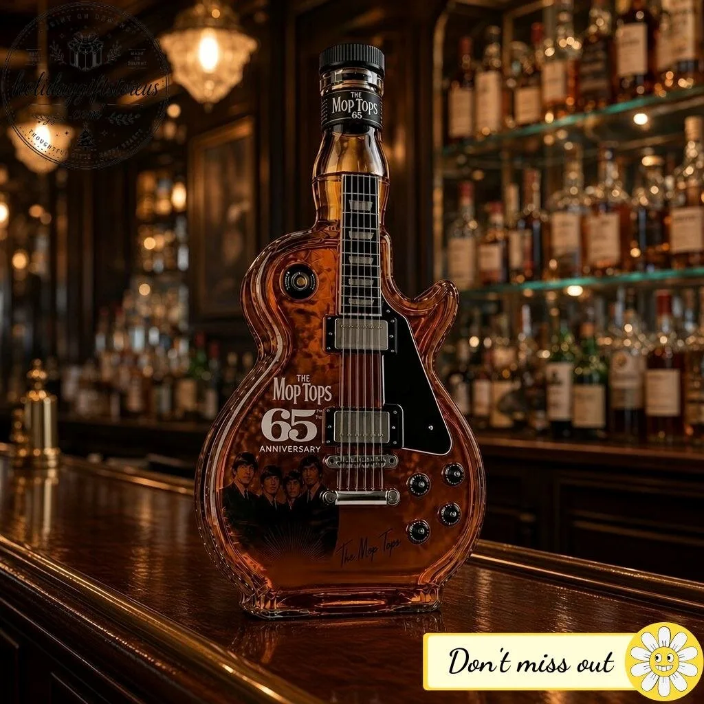 The Mop Tops 65th Anniversary Guitar Shaped Decanter Whiskey Bottle (No Box) – Commemorative Rock Band Bottle Set 10 The Mop Tops 65th Anniversary Guitar Shaped Decanter Whiskey Bottle (No Box) – Commemorative Rock Band Bottle Set