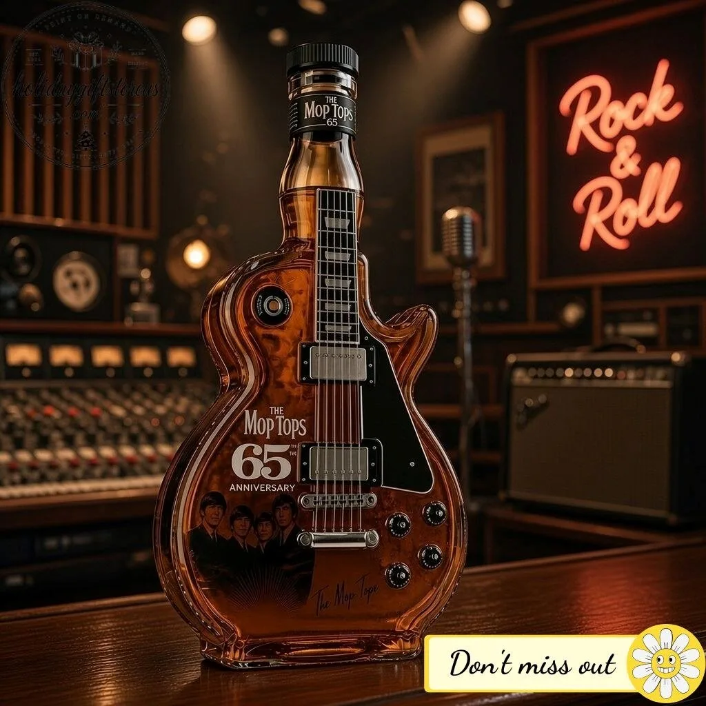 The Mop Tops 65th Anniversary Guitar Shaped Decanter Whiskey Bottle (No Box) – Commemorative Rock Band Bottle Set 11 The Mop Tops 65th Anniversary Guitar Shaped Decanter Whiskey Bottle (No Box) – Commemorative Rock Band Bottle Set