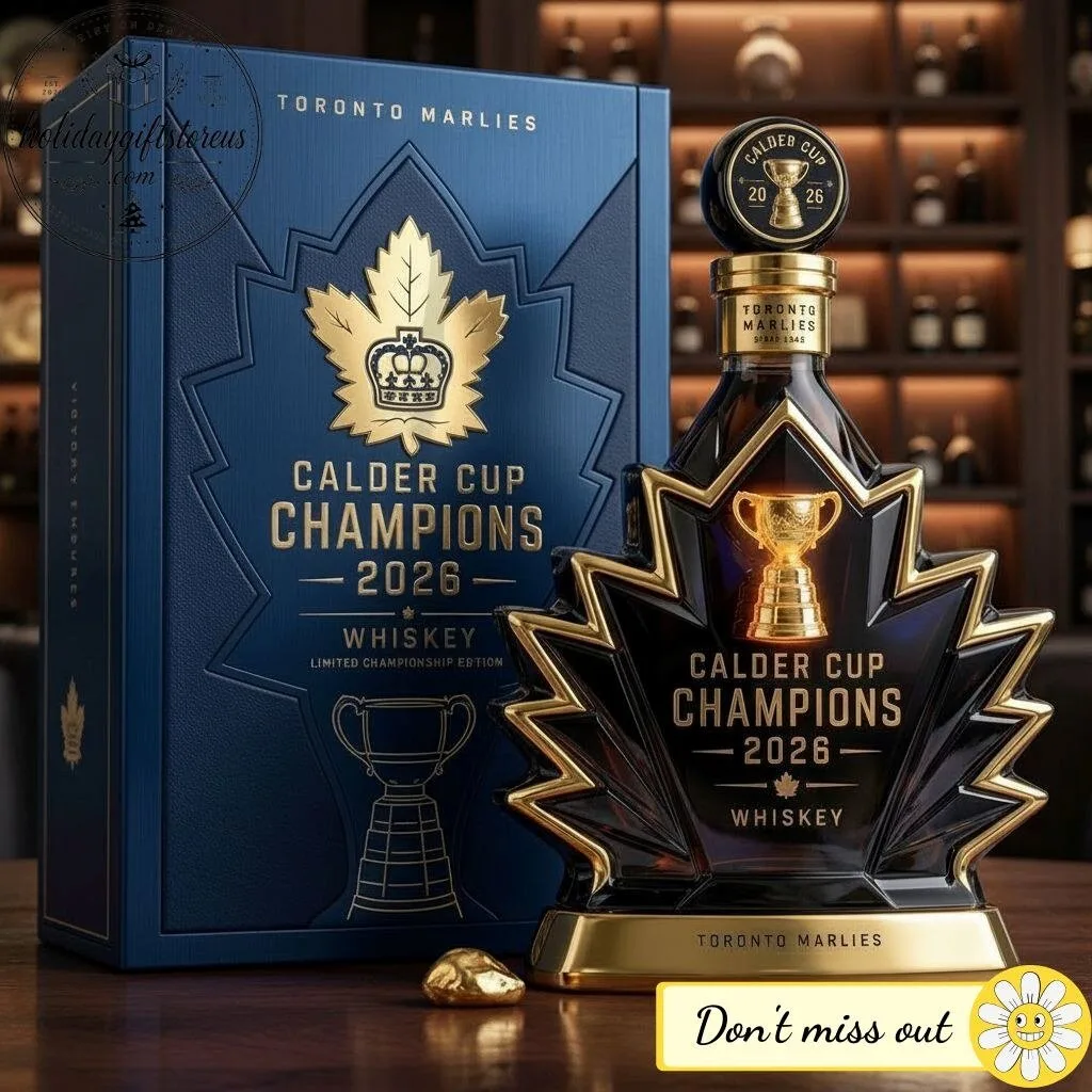 Toronto Marlies Calder Cup Champions 2026 Decanter Whiskey Bottle – Maple Leaf Commemorative Decanter